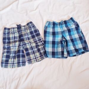 5T Boys Plaid Pull-On Shorts